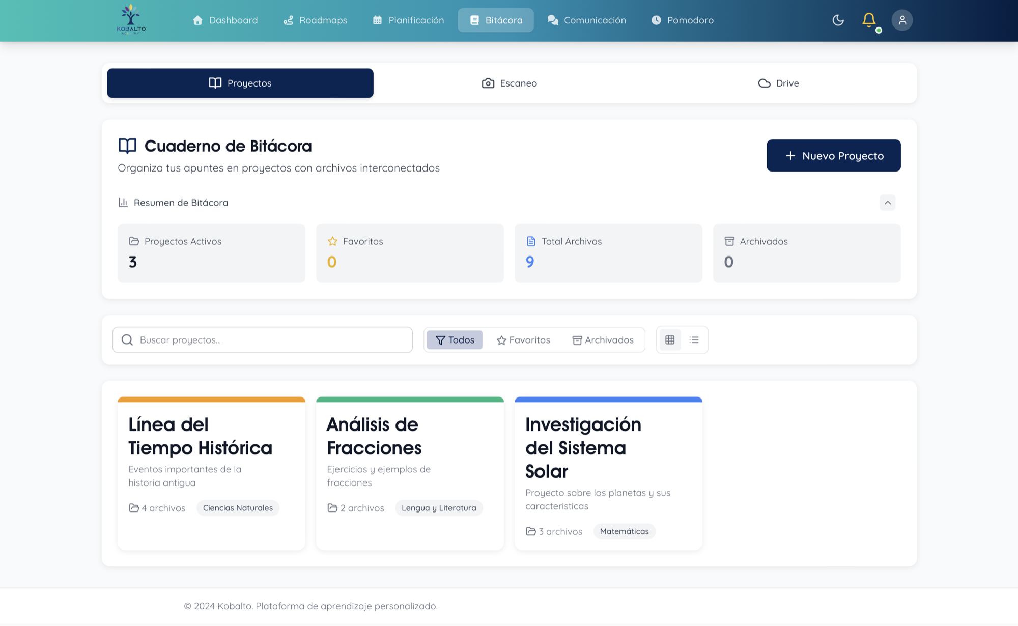 Cuaderno de Bitácora