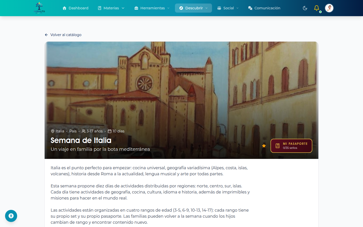 Semana temática de Italia — overview