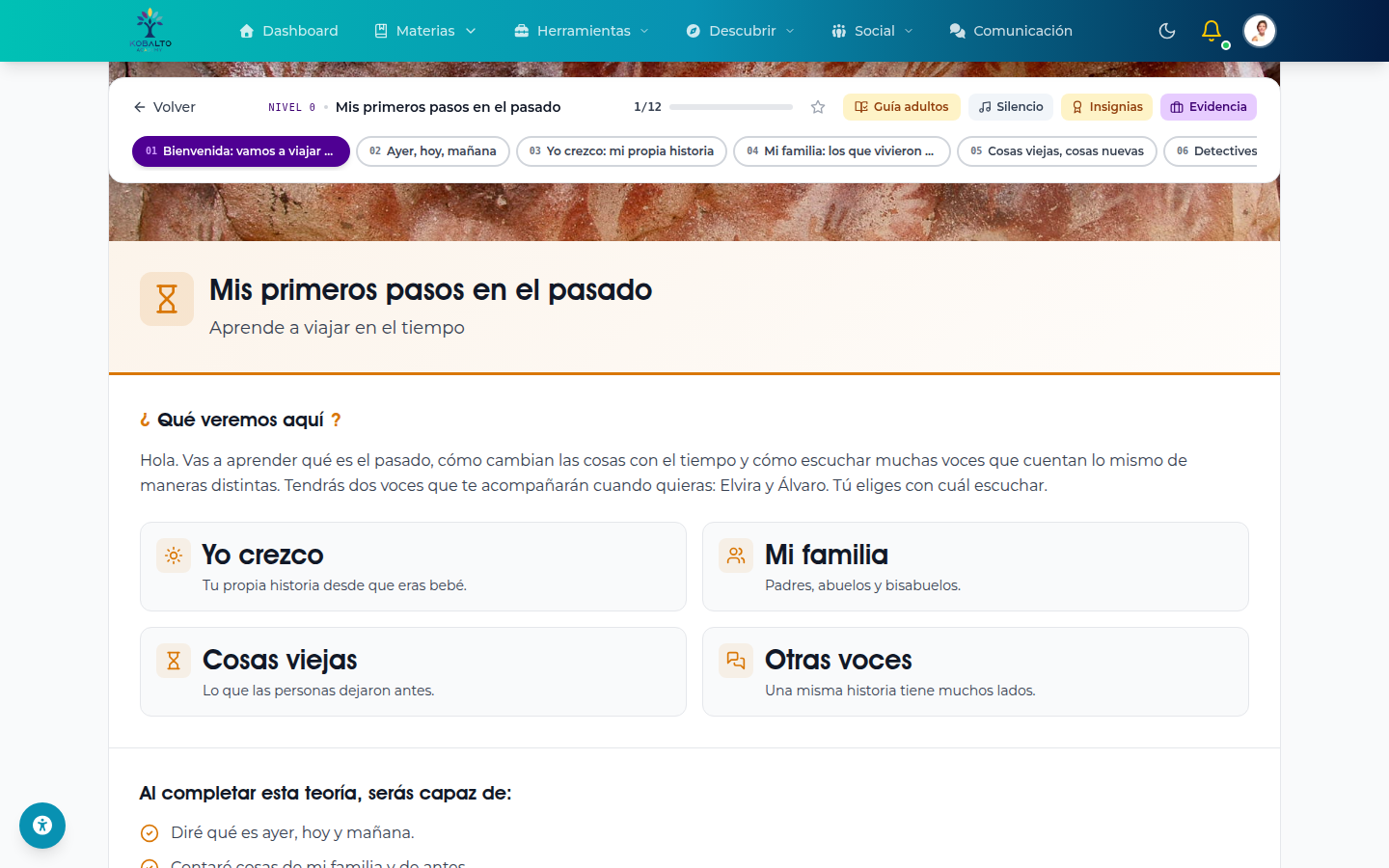 Historia N0 con tabs Yo crezco/Cosas viejas/Mi familia/Otras voces